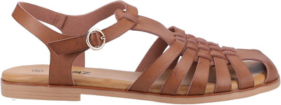 Divaz Ladies Gracie Buckle Metallic Gladiator Sandals