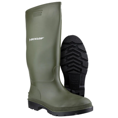 Dunlop Unisex Green Wellington Boots