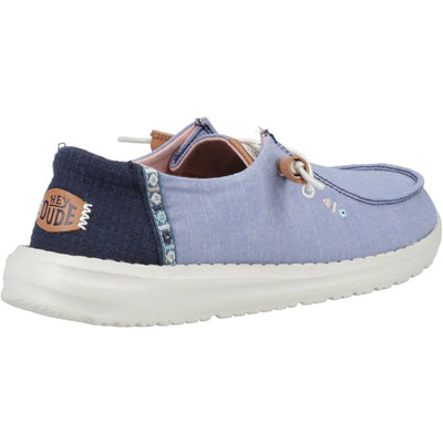 Heydude Women Wendy Chambray Boho Blue Shoe