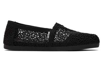 Toms Women's Alpargata Crochet Classics Black Shoes