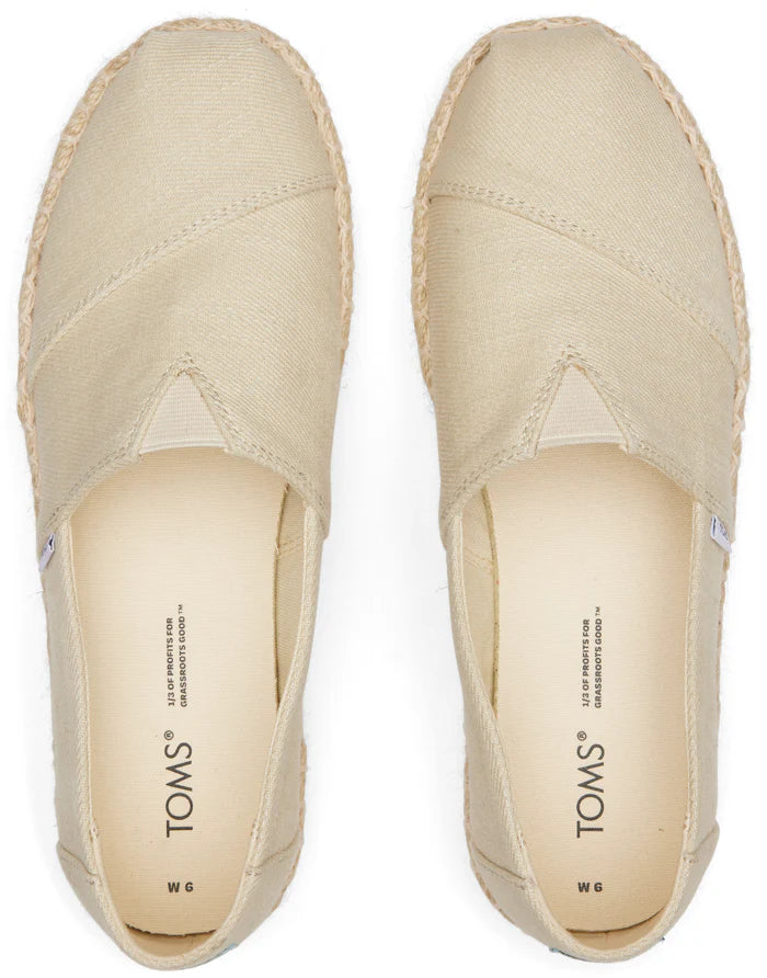 Toms Women's Alpargata Natural Platform Rope Espadrille Shoes