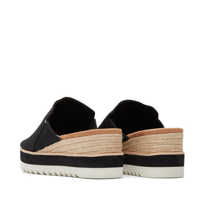 Toms Ladies Diana Mule Wedge Black Sandal