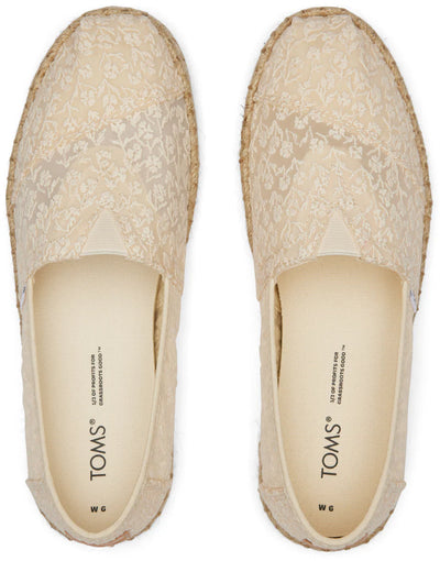 Toms Women's Alpargata Rope Slip-on Flats Women's Shoes In Natural