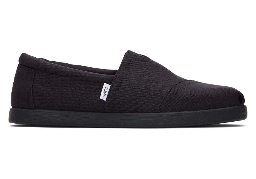 Toms Alpargata Forward SoulCal Black Long Beach Mens Canvas Shoe