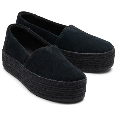 Toms Women Valencia Espadrille Black Shoes