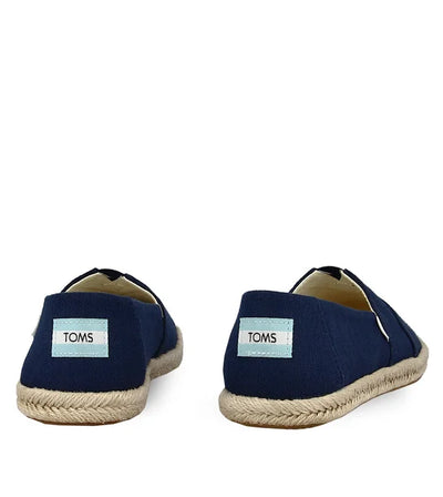 Toms Women Cotton Rope Espadrille Navy Loafers