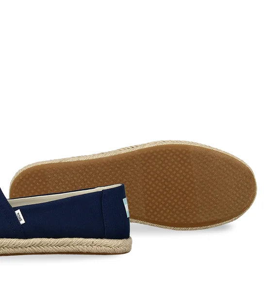 Toms Women Cotton Rope Espadrille Navy Loafers