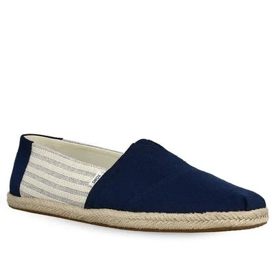 Toms Alpargata Rope Recyled Cotton Canvas Loafer Flat Navy Shoe