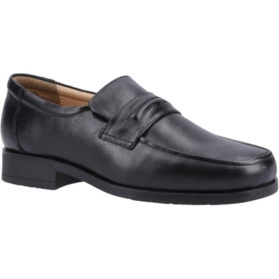 Amblers Manchester Slip on Classic Black Shoes