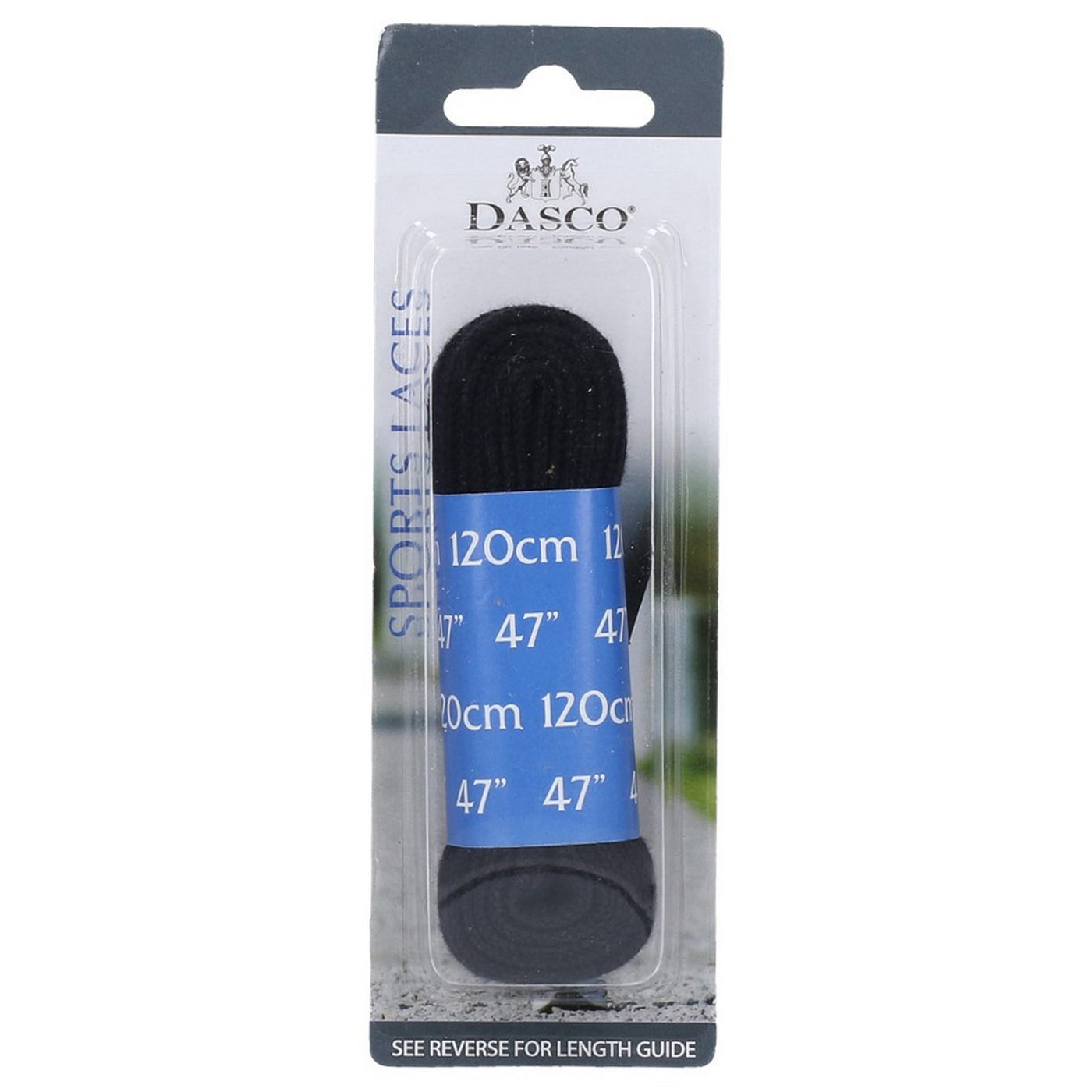 Dasco Black Sports 120cm Shoelaces