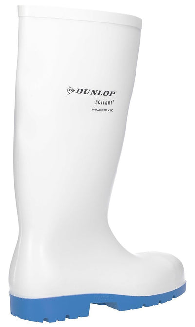 Dunlop White Acifort Classic Safety Wellington Boots