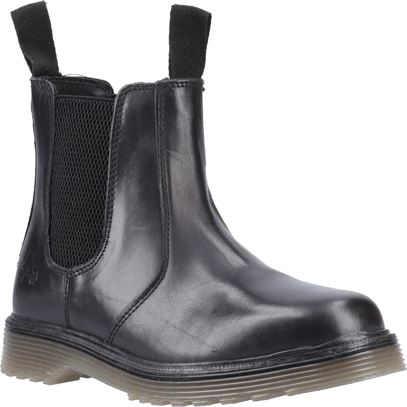 Amblers Colchester Mens Pull on Leather Gusset Black Chelsea Boot