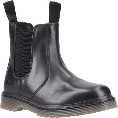 Amblers Colchester Mens Pull on Leather Gusset Black Chelsea Boot