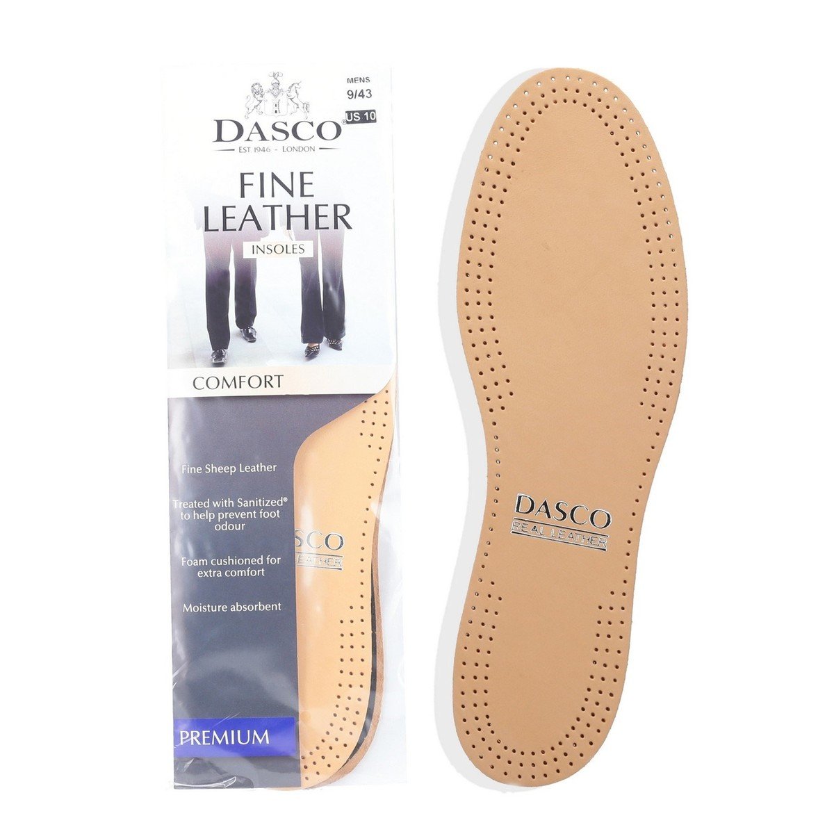 Dasco Men's Full Leather Shoe Insole