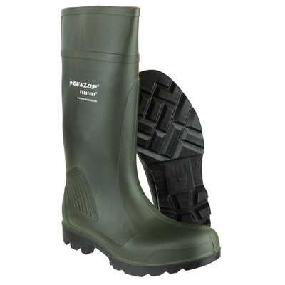 Dunlop Purofort Professional Full Safety Green Wellington