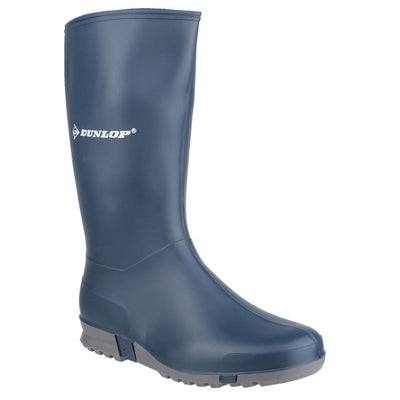 Dunlop Unisex Sport Wellington Blue Leather Boot