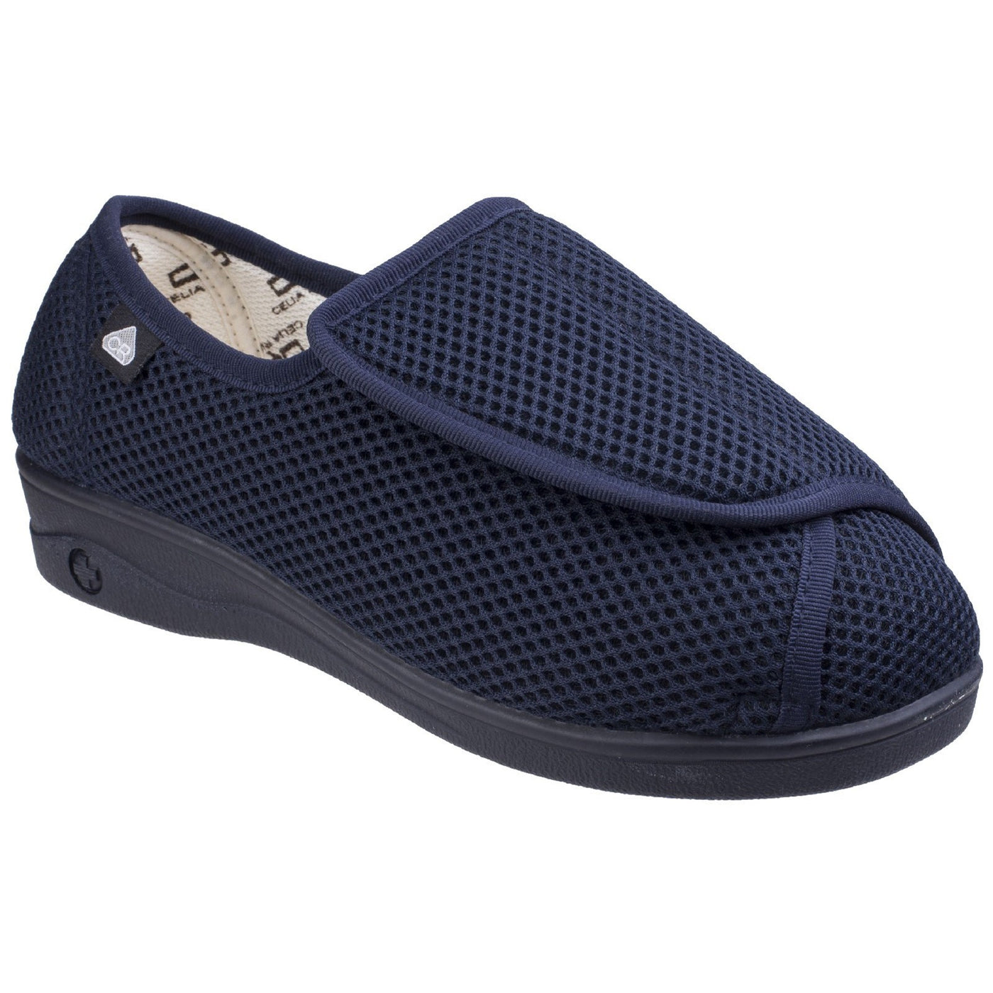 Celia Ruiz Ladies Touch Fastening Slipper In Navy