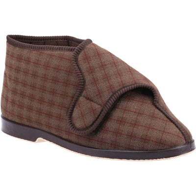 Gbs Keswick Mens Comfylux Touch Fastening Bootee Slipper