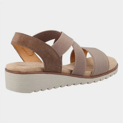 Fleet & Foster Ladies Open Toe Touch Fastening Leather Sandal