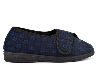 Comfylux Hamish Mens Check Slip On Slipper