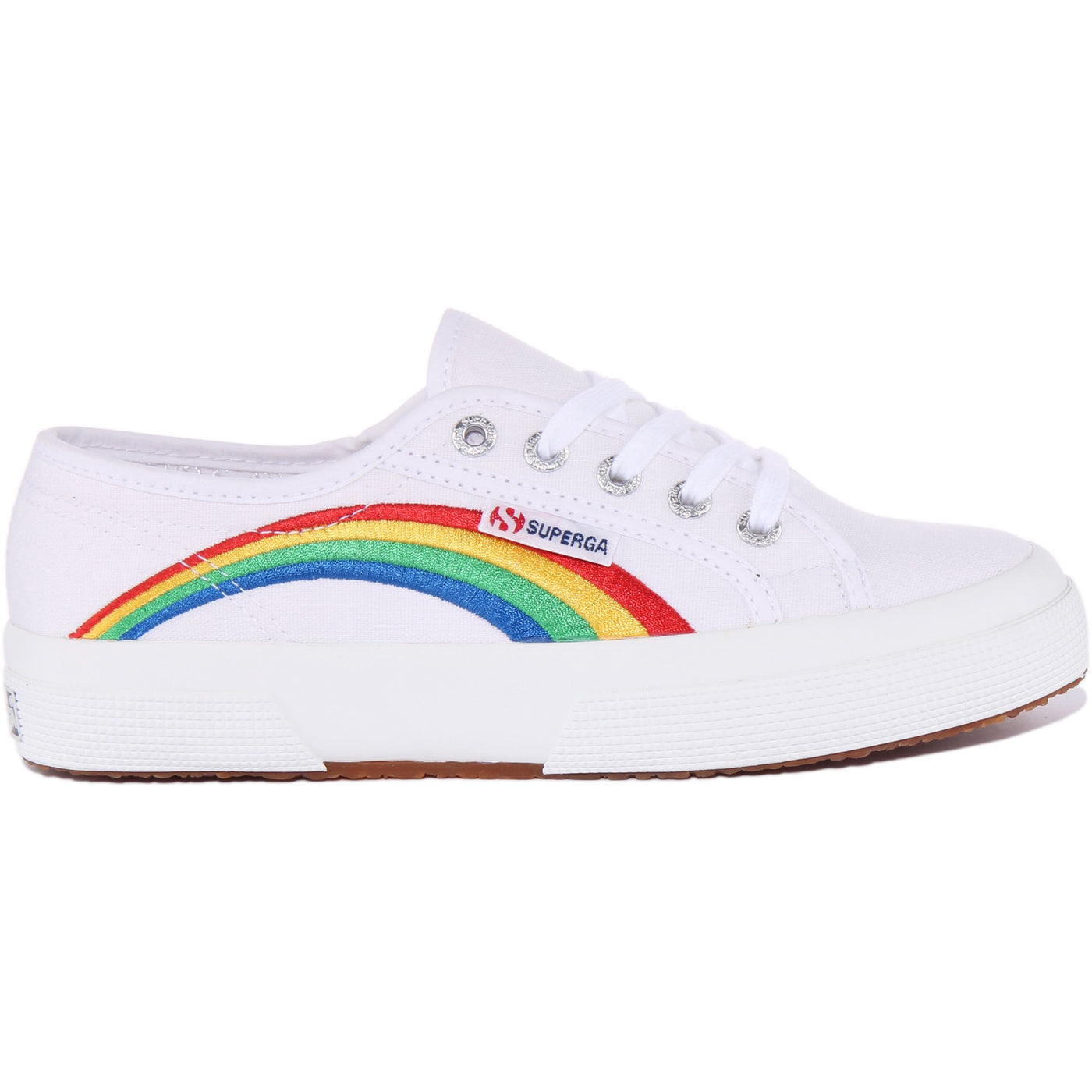 Superga Women's Rainbow Embroidery Trainer