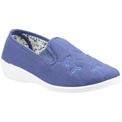 Mirak Ladies Bessie Twin Gusset Canvas Slip On Shoe