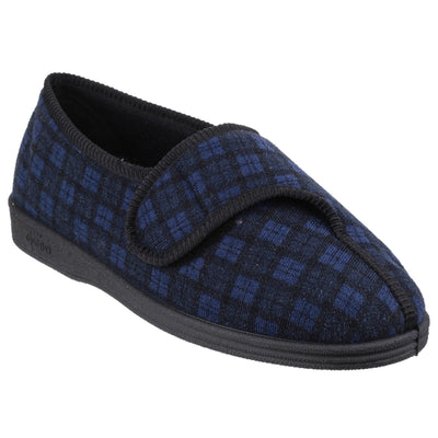 Comfylux Hamish Mens Check Slip On Slipper