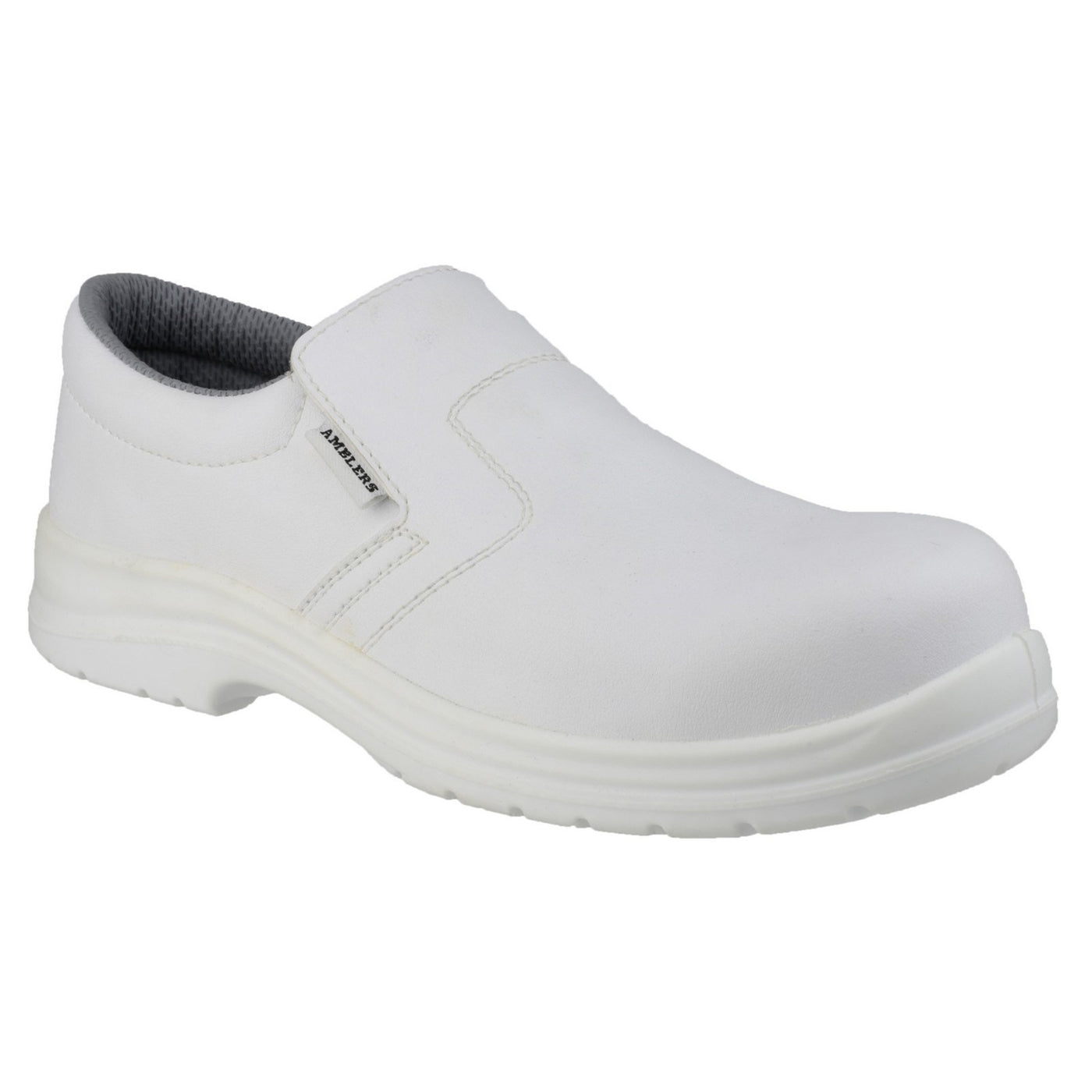 Amblers Safety Women's White Slip-on Shoes