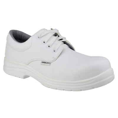 Amblers Safety White Lace-up Women's Shoe