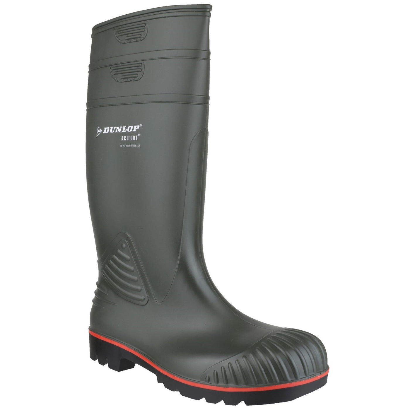 Dunlop Acifort Heavy Duty Full Safety Men's Wellington Boots in Green