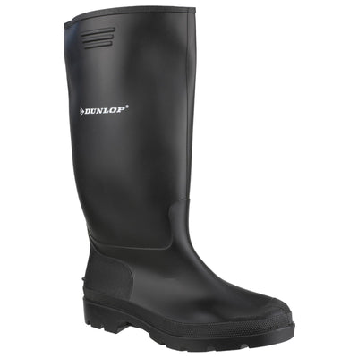 Dunlop Pricemastor Men's Black Ribbed Wellingtons Boots