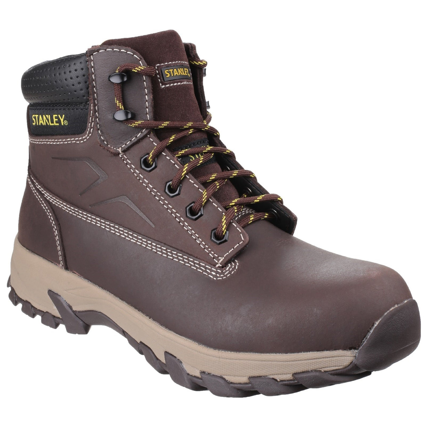 Stanley Tradesman Men's Lace Up  Brown Safety Boots