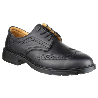 Amblers Safety S1p Src Black Leather Men's Shoe