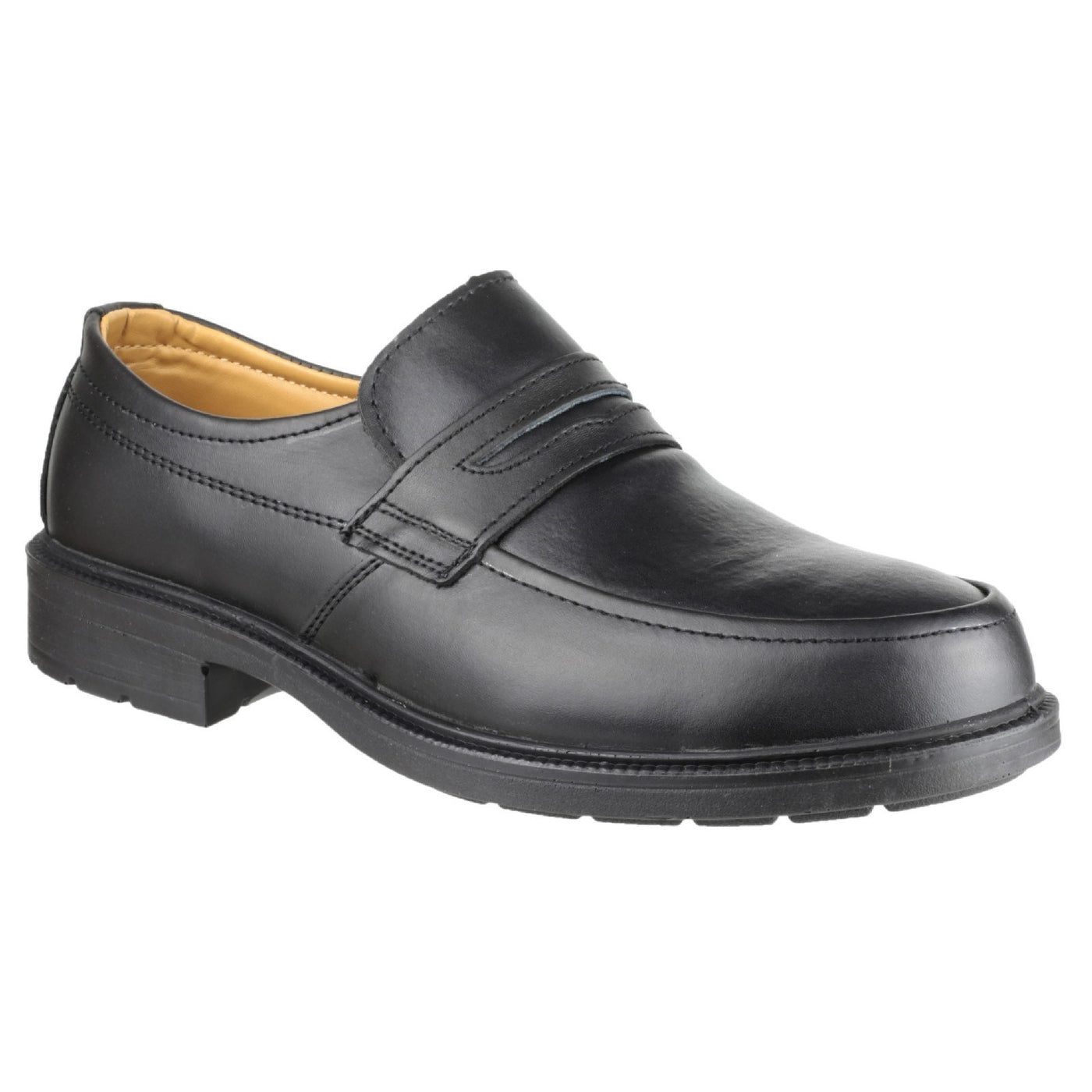 Amblers Safety Leather Loafers Mens Src Style Black Shoe