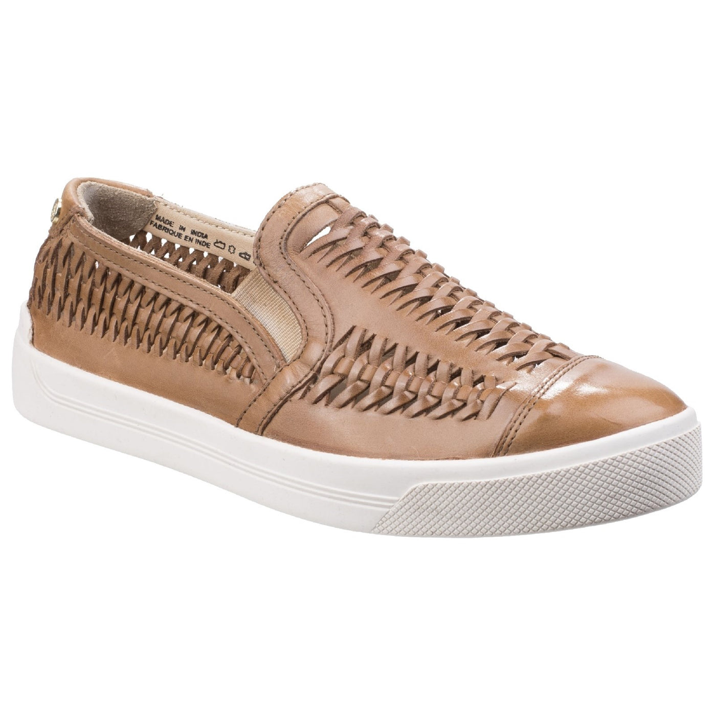 Hush Puppies Womens Gabbie Woven Suede Slip On Shoes