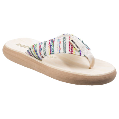 Rocket Dog Ladies Spotlight Merry Maker Color Stripe Flip Flop Slippers