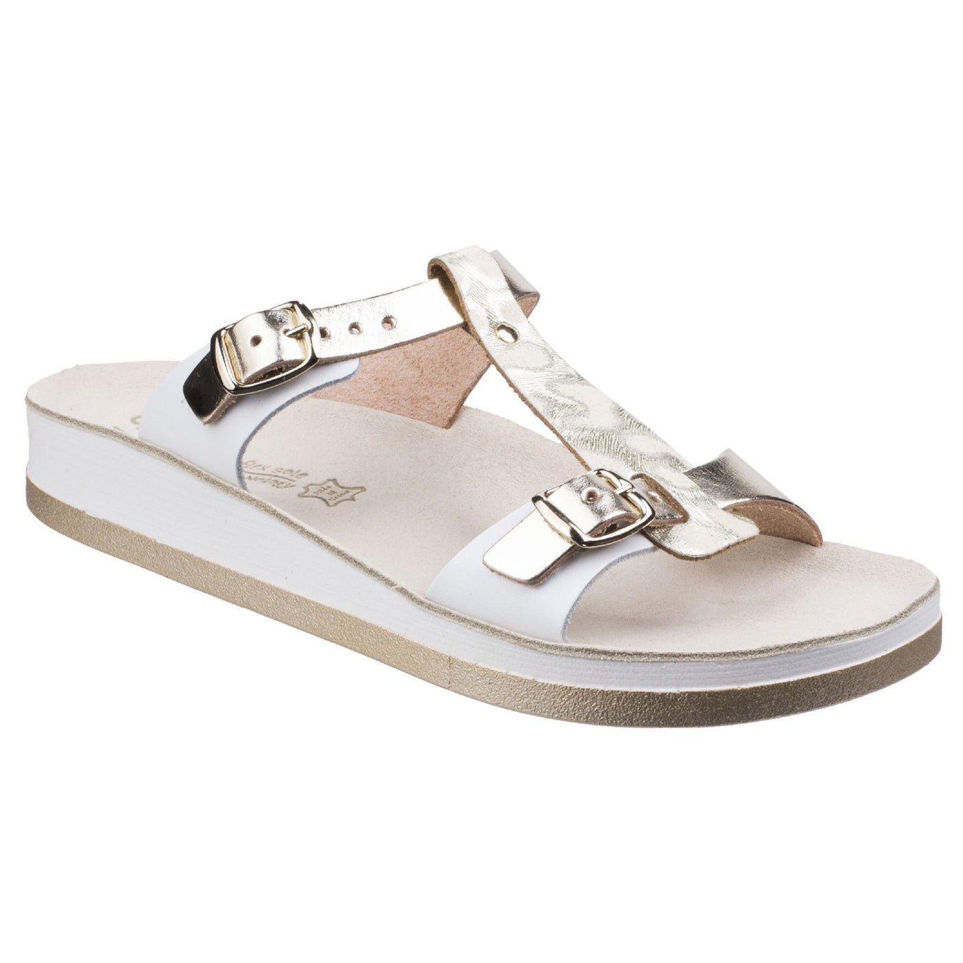 Fantasy Ladies Viola Buckle-Up Lightweight Summer Suede Sandal