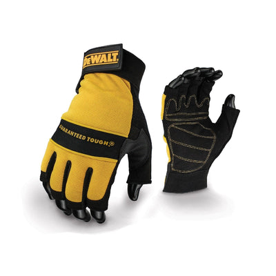 Dewalt Tough Fingerless Performance Glove - Black/Yellow