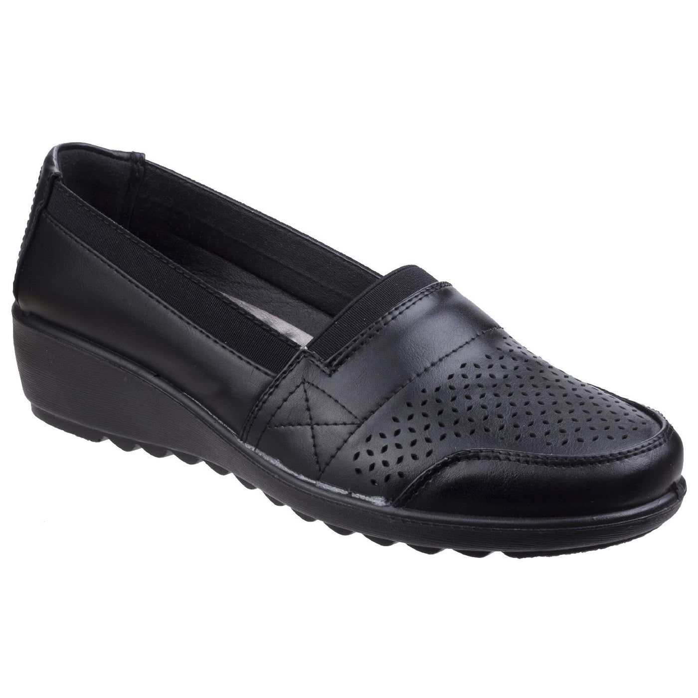 CV (Caravelle) Womens Dalston Slip On Black Shoe