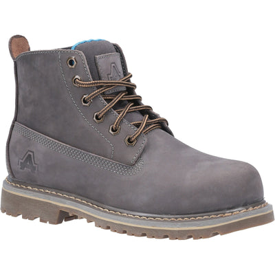 Amblers Safety Mimi Womens Lace Up Gray Boot