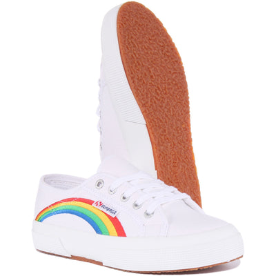 Superga Women's Rainbow Embroidery Trainer