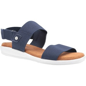 Hush Puppies Women's Ashley Back Strap Suede Sandals-Navy