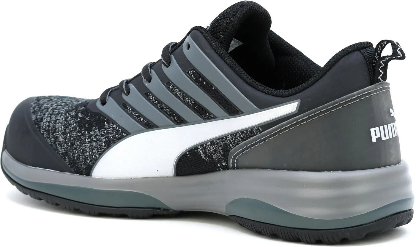 Puma Safety Charge Low Black Trainers with Steel Toe Shoes