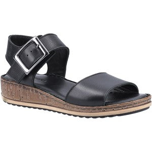 Hush Puppies Ladies Ellie Leather Wedge Sandals