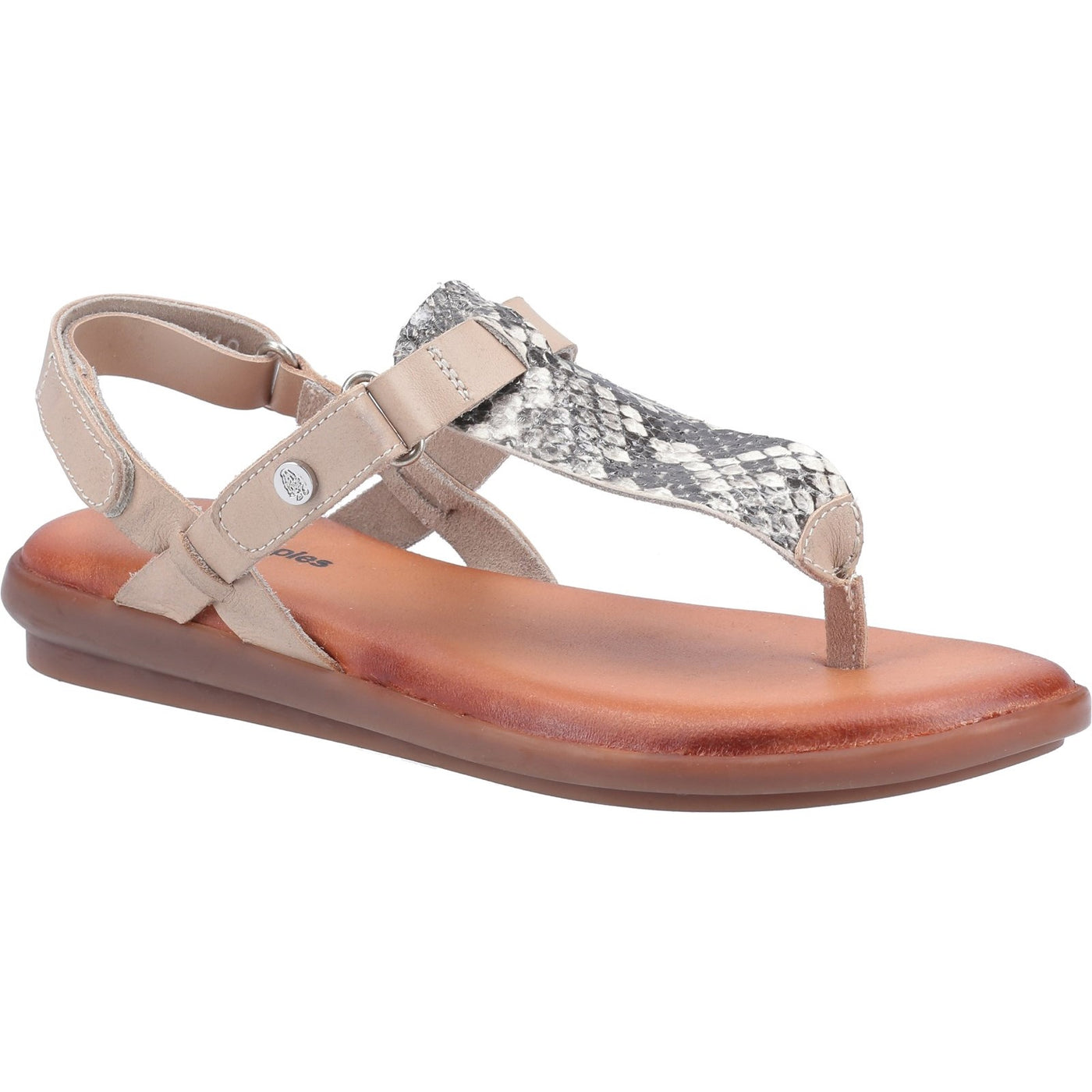 Hush Puppies Women Norah Zebra Print Strap Fastening Leather Sandals