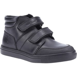 Hush Puppies Seth Kickers Unisex Kids Vel Core Black Leather School Shoes