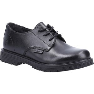 Hush Puppies Remi Bertie Black Plain Lace Up Shoe