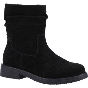 Hush Puppies Shriya Suede Mid Calf Boots (Black)