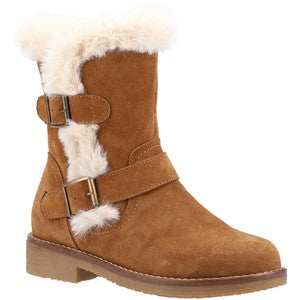 Hush Puppies Macie Mid Soft Faux Fur Collar Sole Boot