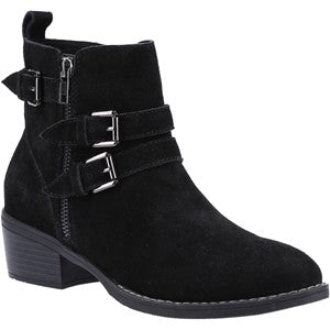 Hush Puppies Jenna Womens Boot Zip Up Leather Flexible Ankle Boot